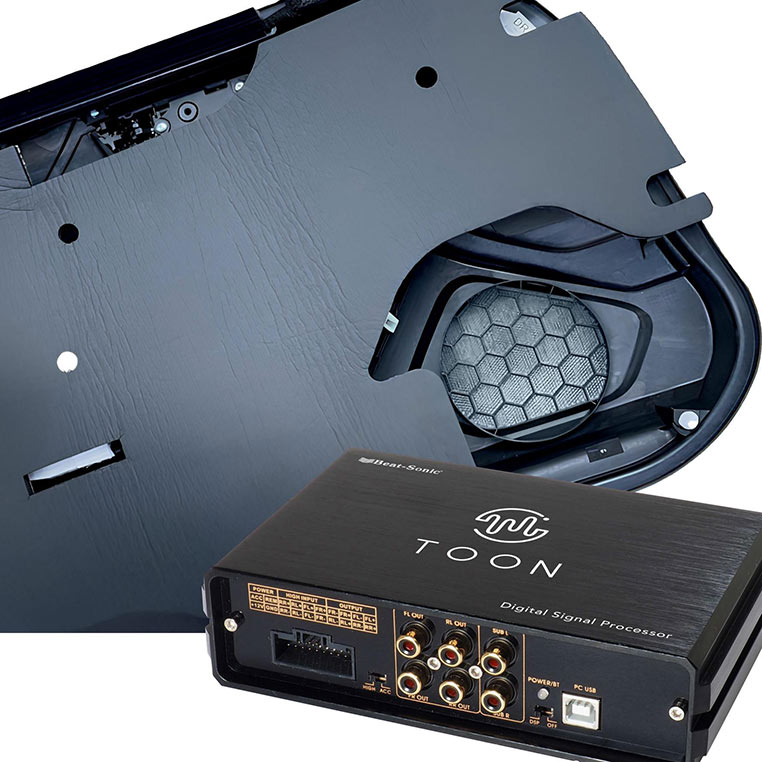 純正オーディオのままデッドニングを施工してDPSを取り付けるイメージ