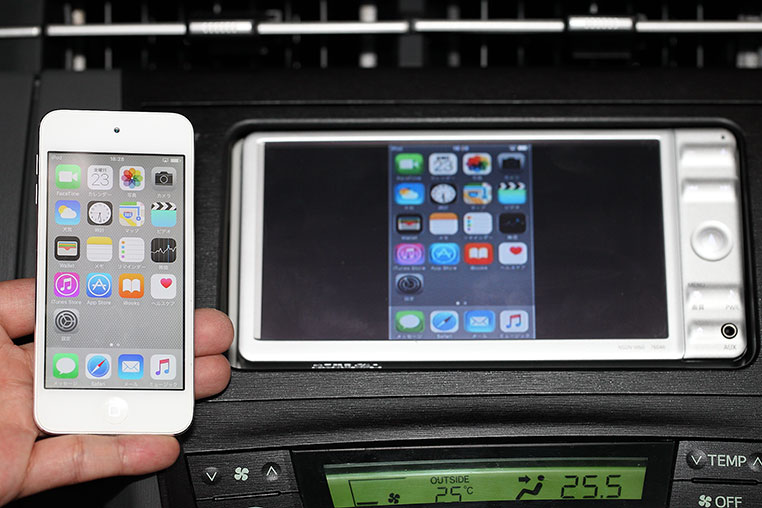 Iphoneの画面を車のナビに映す無線ミラーリング方法
